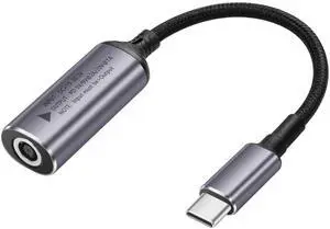 BUCIER PD 140W DC6037 to USB C Cable DC 6.0mm x 3.7mm Female(6.0 x 0.6mm) Input to Type C Male Power Charging Cable with PD Automatic Identification Chip,for Phones,Tablets,Laptops(DC6037)