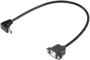 BUCIER USB C Printer Cable, USB C to USB B Printer Cable, USB B 2.0 Female to USB C Male Printer Cable with Panel Mount Screw Holes for Printers, MIDI Controller DJ Controller(Panel Mount - 0.3M)