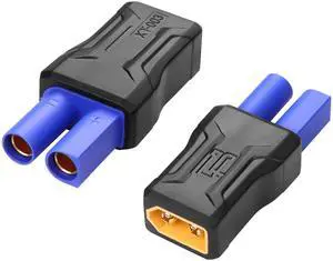 BUCIER 2 Pack EC5 to XT60 Connector Adapter Wireless for RC FPV Drone Car Lipo Battery Charger ESC (EC5 Female to XT60 Male)