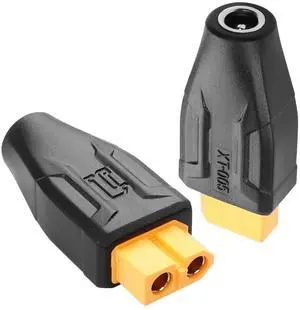 BUCIER 2 Pack XT60 to DC5521 Adapter XT60 to DC 5.5mm X 2.1mm Wireless for TS100 Soldering Iron, FPV Monitor Power,Drone (XT60 Female to DC Female)