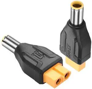 BUCIER 2 Pack XT60 to DC7909 Adapter XT60 to DC 7.9mm X 0.9mm Wireless for TS100 Soldering Iron, FPV Monitor Power,Drone (XT-017)