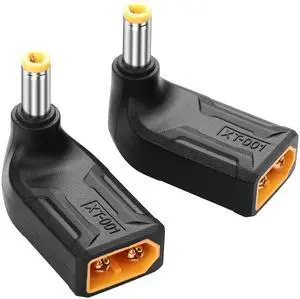 BUCIER 2 Pack XT60 to DC5525 Adapter XT60 to DC 5.5mm X 2.5mm Wireless for TS100 Soldering Iron, FPV Monitor Power,Drone (XT-001)
