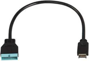 BUCIER USB 3.1 Type-E Male to USB 19/20 Pin Header Male Adapter Extension Cable for Motherboard for 30cm