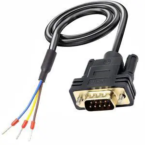 BUCIER DB9 Connector RS232 Serial Port Cable DB9 Adapters Solderless 9-Pin COM port Breakout Replacement Cable Order:235 (male) -1.5m/4.92Feet