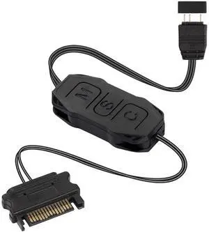 BUCIER ARGB Controller 5V 3 Pin RGB Controller Cable,SATA Power Supply Light Stripe Controller-1 pcs