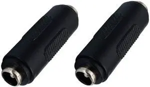BUCIER 5.5mm x 2.1mm DC Power Adapter, DC Barrel Power 2.1mm X 5.5mm Female to Female Coupler Connector for CCTV Camera (2pack/Female)
