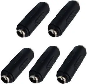 BUCIER 5.5mm x 2.1mm DC Power Adapter, DC Barrel Power 2.1mm X 5.5mm Female to Female Coupler Connector for CCTV Camera (5pack/Female)