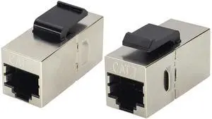 BUCIER CAT7 Keystone Jack Ethernet Coupler (2-Pack) - Cat7 RJ45 Female to Female - 10Gbps - UTP Inline Coupler