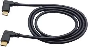 BUCIER 3.1 Type c Extension Cable 90 Degree USB 3.1 Type C Male to Male Gen 2 (10Gbps) Connector Extension Cable, Supports Charging, Data, Audio, Video Cable for New MacBook Pro 2017(1m-M/M)
