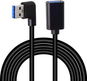 BUCIER Right Left Angle USB 3.0 Extension Cable,SuperSpeed 90 Degree USB3.0 A Male to Female Super Fast 5Gbps Data Cord for Laptop TV USB Disk Mouse Hard Disk Camera -Black 3.3Ft/1M