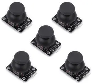 BUCIER Dual-axis XY Joystick Module PS2 Game Joystick Control Lever Sensor Game Controller Sensor Board Module KY-023 for Arduino Raspberry (5pcs)