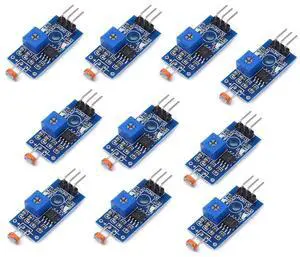 BUCIER 5MM LDR Photosensitive Sensor Module Light Dependent Resistor Sensor Module Digital Light Detection LM393 3 pins for Arduino (10PCS)