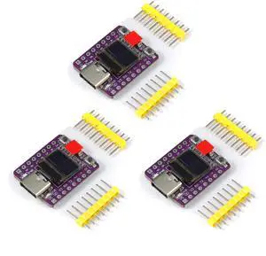 BUCIER ESP32-C3 with 0.42 Inch OLED Development Board ESP32 Supermini Development Board ESP32 Development Board WiFi Bluetooth 3pcs