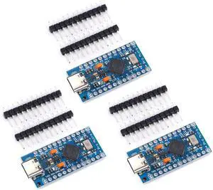 BUCIER Type-C Pro Micro Atmega32U4 5V 16MHz Module Board Micro USB Pro Micro Development Board Micro Controller 3pcs