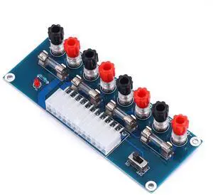 BUCIER XH-M229 24 Pins Benchtop Power Board Computer ATX Power Supply Breakout Adapter Module Desktop Computer Chassis Power Supply ATX Transfer to Adapte Board 3.3V 5V 12V 1pcs