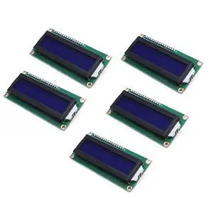 BUCIER LCD1602 LCD Display Screen Module 16X2 Character Serial Blue Backlight LCD Module PCF8574T PCF8574 IIC I2C for Raspberry Pi Arduino STM32 DIY (5PCS)
