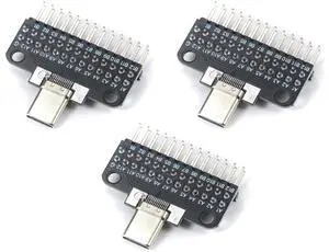BUCIER USB 3.1 Type-C Male Adapter Board with PCB Board Test Board 24P Male Chassis Connector 3pcs