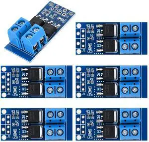 BUCIER 6PCS Dual High-Power MOSFET Trigger Switch Drive Module 0-20KHz PWM Adjustment Electronic Switch Control Board Motor Speed Controller Lamp Brightness Control, DC 5V-36V 400W, 15A (Max 30A)