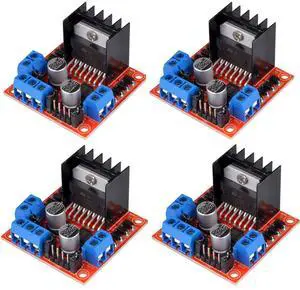 BUCIER 4pcs L298N Motor Driver Controller Board Module Stepper Motor DC Dual H-Bridge for Arduino Smart Car Power UNO MEGA R3 Mega2560