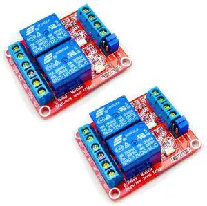 BUCIER 2pcs DC 12V 2 Channel Relay Module with Isolated Optocoupler High and Low Level H/L Level Trigger Module Triggered by DC 12V