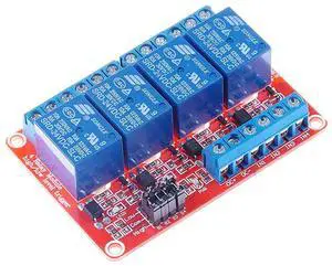 BUCIER 4 Channel 24V Relay Module with OPTO-Isolated Support High and Low Level Trigger for PLC Automation Equipment Control