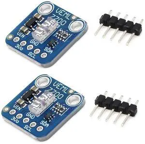 BUCIER 2pcs VEML7700 Ambient Light Sensor Module I2C IIC 16 Bits Light Environment Sensor 0~120k Lux Light Measuring Range