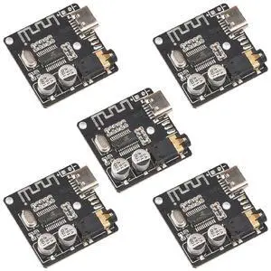 BUCIER 5pcs Bluetooth 5.0 Mp3 Lossless Decoder Board VHM-314 USB-C Audio Bluetooth Receiver Board Wireless Stereo Music Module Type-C