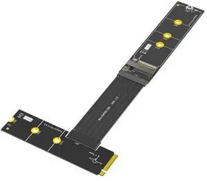 BUCIER Upgrade Version 270 Degree NGFF M.2 M-Key NVME SSD Extension Cable(Length20cm)