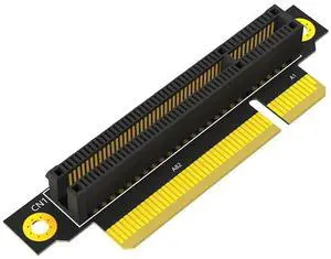 BUCIER PCI-e 8X 3.0 90 Degree Reverse Male to Female Riser Card for 1U Server (Installation Direction Towards CPU) (Height: 20cm)