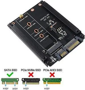BUCIER M.2 NGFF SSD to 2.5" sata III ssd Drives, Connector Converter Expansion Card for SATA III, Supports M.2 NGFF SATA 2280, 2260, 2242, 2230