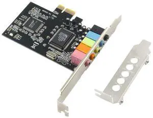 BUCIER 5.1 Internal PCIe Sound Card for PC Windows 8 7 with Low Profile Bracket, 3D Stereo PCI-e Audio Card, CMI8738 Chip 32/64 Bit Sound Card PCI Express Adapter