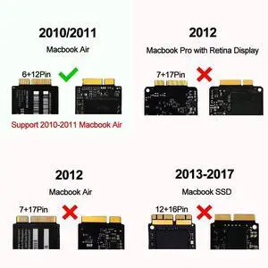 BUCIER PCIe SSD Enclosure for 2010 2011 MacBook Air, USB 3.0 External Reader for A1369 A1370 SSD Adapter with Case, Support Model MC503 MC504 MC965 MC966 MC505 MC506 MC968 MC969
