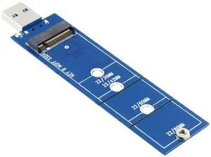 BUCIER M.2 to USB Adapter, B Key M.2 SSD Adapter to USB 3.0, USB to 2230 2242 2260 2280 M2 SSD Drive Adapter, NGFF Converter SSD Reader Card