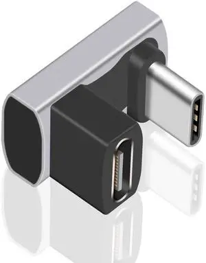 BUCIER 180 Degree USB C Adapter 240W, U Shaped USB C Male to Female Adapter, 40Gbps Type C Extender Converter 8k Video Audio Display for Laptop, Switch, MacBook, Thunderbolt 4/3, 1pack