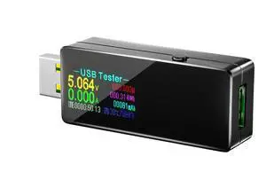 USB 3.0 Tester, BUCIER IPS Color Display Digital Multimeter Voltmeter Current and Voltage Monitor, DC 5.1A/30V/150W Power Meter Tester, Test Speed of Chargers, Cables, Capacity of Power Banks-Black