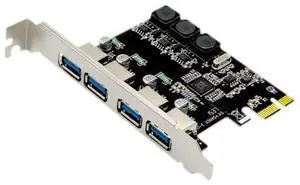 BUCIER 4 Port Usb 3.0 Pci Express Expansion Card Pcie Pci-E Usb 3.0 Host Controller 4 X