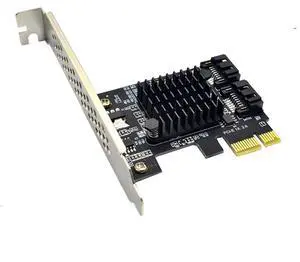 BUCIER 2 Port SATA III PCIe 3.0 X1 Controller Card, PCI Express to SATA 3.0 6G, Marvell 88SE91XX