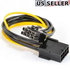 BUCIER 5-pack 8-Pin PCIE Power Extension Cable for Video Card PCI-Express PCI-E 5X