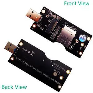 BUCIER NGFF M.2 Key B to USB 3.0 Adapter Riser Card Converter for Desktop PC Laptop Black