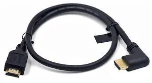 BUCIER 2 Feet 48Gbps HDMI 8K@60Hz Ultra HD Cable, Straight Male to Right Angle Male HDMI 2.1 High Speed Shield Cord for Xbox TV PS4 PS5 Switch, Support 4K@120Hz, 3D Dynamic HDR