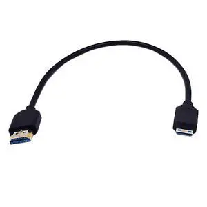 BUCIER 1ft Mini HDMI to HDMI 8K@60Hz Ultra HD Cable, 3D 48Gpbs Straight Mini HDMI 2.1 Version Male to Straight HDMI 2.1 Version Male Adapter Cable for Xbox PS4 PS5 TV Switch, Support 4K@120Hz