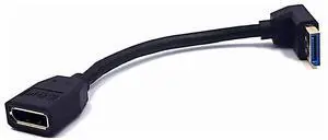 BUCIER 5.9 Inch DisplayPort 8K Extension Cable, 90 Degree Down Angle DP 1.4 Version Male to DP 1.4 Version Female Adapter Extender Cable, Support 8K@60Hz & 4K@ 144Hz