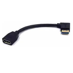 BUCIER 5.9 Inch DisplayPort 8K Extension Cable, 90 Degree Left Angle DP 1.4 Version Male to DP 1.4 Version Female Adapter Extender Cable, Support 8K@60Hz & 4K@ 144Hz