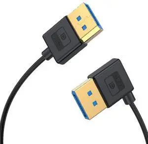 BUCIER 1ft DisplayPort UHD Silicone Cable, OD 3.8mm Ultra Thin HDMI DisplayPort 1.4V Cord, Right Angle Male to Straight Male DP 32.4Gbps Ultra High Speed Cable, 8K@60Hz