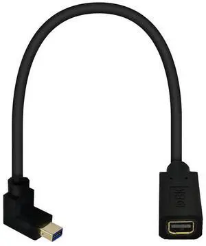 BUCIER 12 Inch 32.4Gbps 8K@60Hz Mini DisplayPort Extension Cable, Up Angle Male to Female Mini DP 1.4 Extender Adapter UHD Cable for HDTV Laptop Monitor Projector PS4 PS5, Support 4K@144Hz 2K@165Hz
