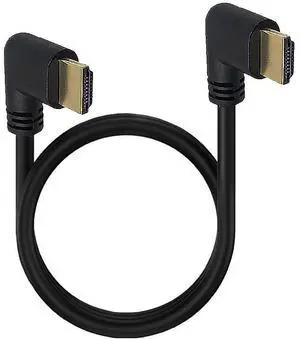 BUCIER 1.5ft 18Gbps 4K@60Hz HDMI Cable, Left Angle to Left Angle HDMI 2.0 Male Adapter HD High Speed Shield Cord for Xbox HDTV PS4 PS5 Switch