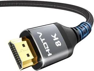 BUCIER 8K HDMI Cable 3FT, High Speed 48Gbps HDMI 2.1 Cord for Neat, Support HDR10+, SBTM, QMS, CEC, HDCP 2.3 for TV, Monitor, Computer, Laptop, HDMI Switch, HDMI Splitter, HUB, KVM, Projector