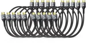 BUCIER 8K HDMI Cable 3FT 10-Pack, High Speed 48Gbps HDMI 2.1 Cord for Neat, Support HDR10+, SBTM, QMS, CEC, HDCP 2.3 for TV, Monitor, Computer, Laptop, HDMI Switch, HDMI Splitter, HUB, KVM, Projector