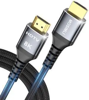 BUCIER 8K HDMI Cable 6FT, High Speed 48Gbps HDMI 2.1 Cord, Support 8K@60Hz & 4K@120Hz, HDR10+, SBTM, 12bit, 3D, eARC, Dolby Atmos, DTS:X, HDCP 2.3 for TV, Monitor, Apple TV, Roku, Soundbar, PS5, Xbox BUCIER 8K HDMI Cable 6FT, High Speed 48Gbps HDMI 2.1 Cord, Support 8K@60Hz & 4K@120Hz, HDR10+, SBTM, 12bit, 3D, eARC, Dolby Atmos, DTS:X, HDCP 2.3 for TV, Monitor, Apple TV, Roku, Soundbar, PS5, Xbox