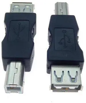 BUCIER USB A to B Adapter USB 2.0 A Female to USB B Male Printer Converter Connector Plug for Printer/Scanner Extender Conenction